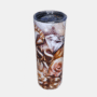 Duurzaam bedrukte 20 oz Tumbler met Diamanten design en Quote Boss Lady met transparante deksel
