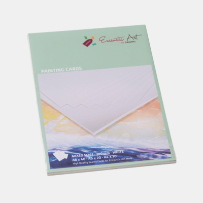 Encaustic Art mixed schilder kaarten wit bestaande uit A6 x 40, A5 x 20, A4 x 10