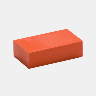 Encaustic Wasblokje No:03 Oranje, Intens en donker.