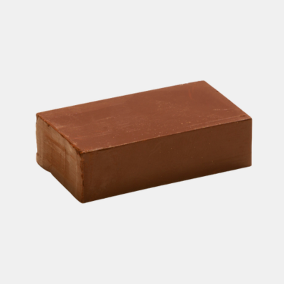 Encaustic Wasblokje No 21 Venetiaans Rood, Glanzend roodbruin.