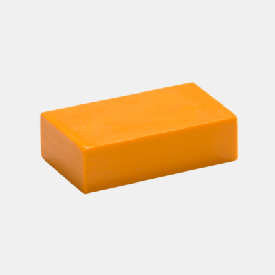 Encaustic Wasblokje No:04 Goudgeel (Warm), een heldere, warme gele kleur.