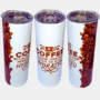 Bedrukte 20 oz Tumbler met Coffee Design en quote