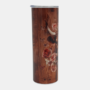 Bedrukte 20 oz Tumbler met Schotse Hooglander design met houtnerf