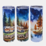Stijlvolle 20 oz bedrukte Tumbler met Camper Life design rondom bedrukt