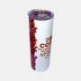 Bedrukte Tumbler 20 oz met Coffee Design en quote