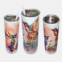 Bedrukte 20 oz Tumbler met IJsvogel design met transparante deksel