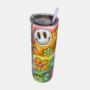 Bedrukte Tumbler 20 oz met vrolijke Smiley design en rietje