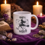 Bedrukte keramische mok met decoratief design met 100% Witch voor koffie of thee