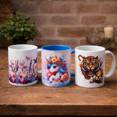 Bedrukte keramische mok met unieke print, 330 ml, sublimatie