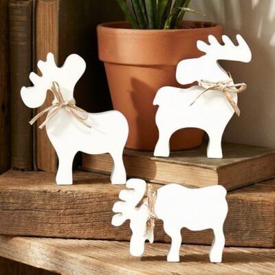 Elanden set van drie stuks gemaakt van hoogwaardige kwaliteit porseleingips