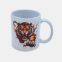 Bedrukte keramische mok met unieke print met Tijger, 330 ml, sublimatie