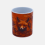 Bedrukte keramische mok met unieke print Vosje met bloemen 2, 330 ml, sublimatie