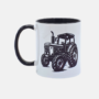 Bedrukte keramische mok met unieke print van een Tractor, 330 ml, sublimatie