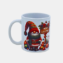 Bedrukte keramische mok met unieke print met Kerst Gnoom, 330 ml, sublimatie