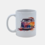 Bedrukte keramische mok met unieke print van een kleurrijke VW Bus, 330 ml, sublimatie